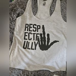 Respectfully Tank Top Sleeveless Summer Tank Casual Razorback Scoop Neck Xlarge